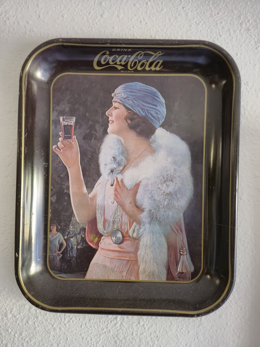 Coca-Cola Tray Featuring "Flapper Girl" Orig. Design 1925, Reporduced In 1973